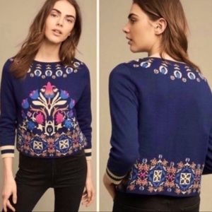 Anthropologie HWR Intarsia Pullover sweater